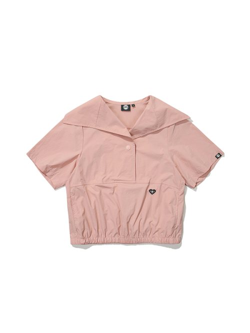 Анорак W с матросским воротником и коротким рукавом_Pink