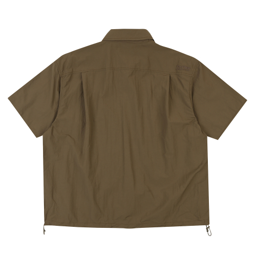 MULTI POCKET PACKABLE HALF SHIRTS BROWN_FQ2WR40U
