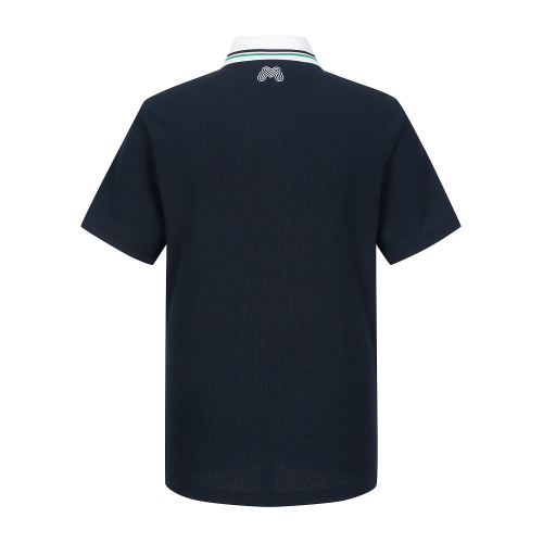 Half Zip-up Polo Shirts_Navy (Men)
