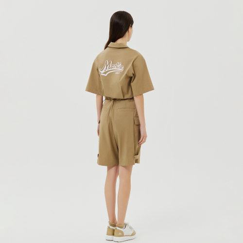 Back Martine Logo Jumpsuit_Beige
