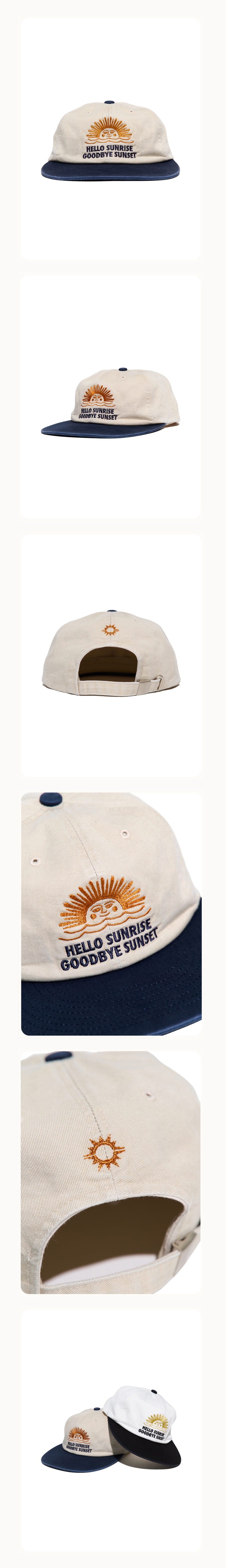 90s Logo 6Panel Cap_Beige&Navy 상세 이미지 2