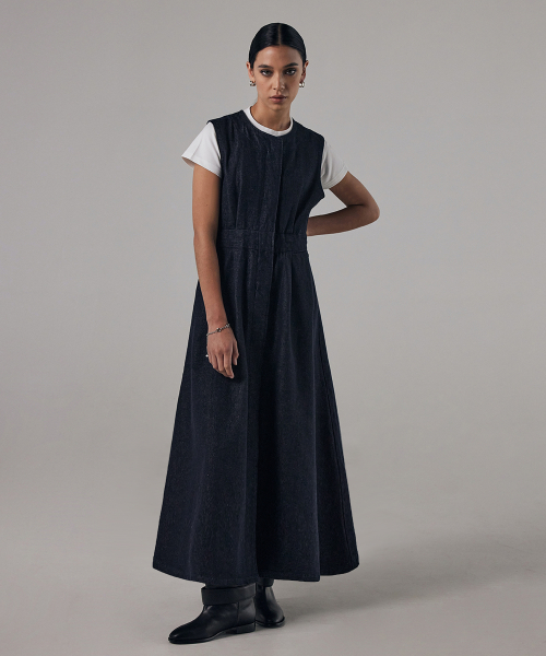 Denim 3-way Trench Coat [ Raw Denim ]