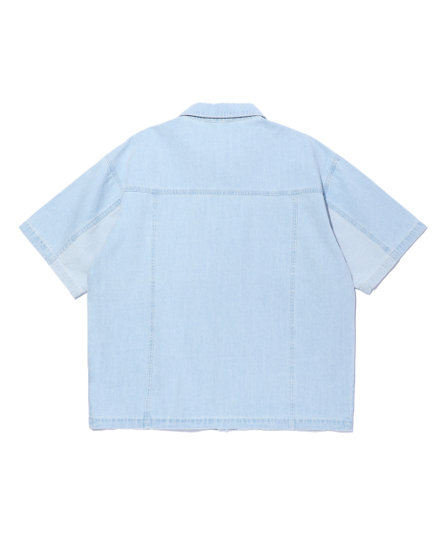 Джинсовая рубашка с коротким рукавом и логотипом ICE BLUE (LO2YU358-061)