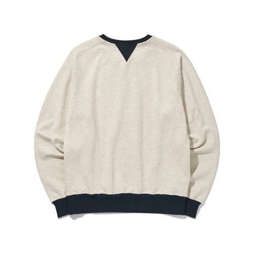 FREEDOM SLEEVE SWEAT SHIRTS [Light Melange Grey / Navy]