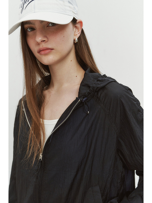 UNISEX LIGHT HOODED WIND BREAKER DEEP NAVY_UDJU4B124N3