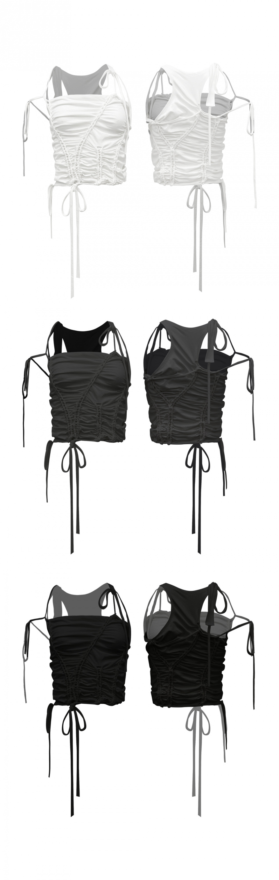 5/22再入荷【NACHE】BRAID DROP SLEEVELESS | OUR BRAND,NACHE