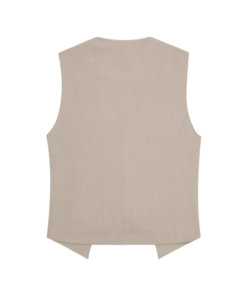 Сатиновый жилет классического кроя Beige