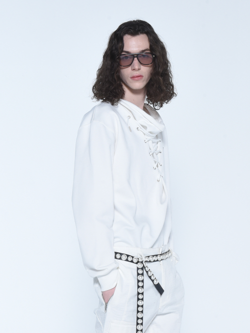 MENS LACE UP SWEATSHIRT