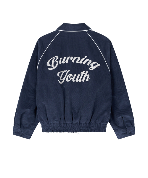 PIPED BLOUSON JACKET CORDUROY NAVY