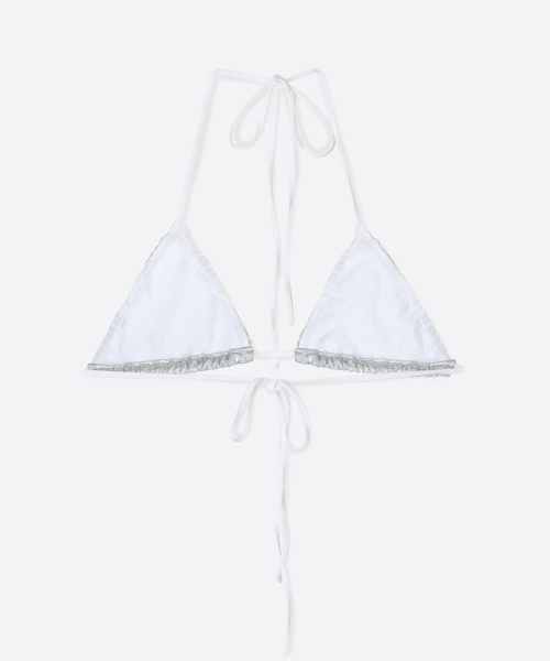 Flor Metallic Bra / Silver Flower
