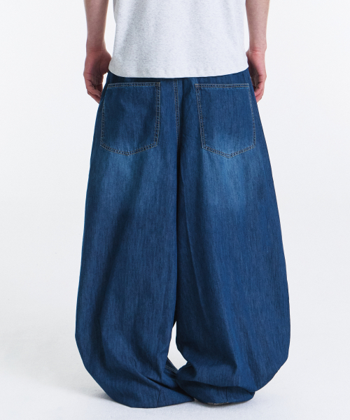 SUMMER VACATION BALLOON PANTS (DARK BLUE)