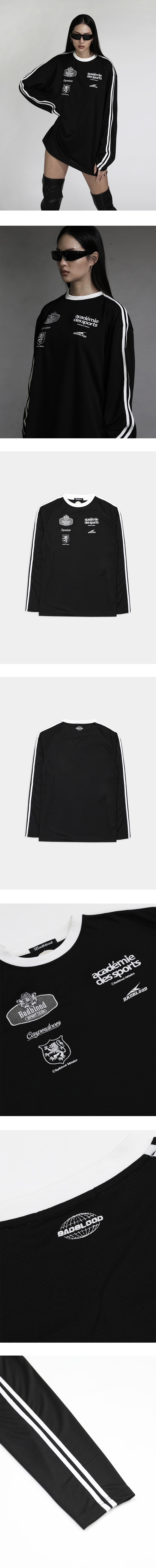 MUSINSA | BADBLOOD Sports Club Jersey ADS Long Sleeve - Black