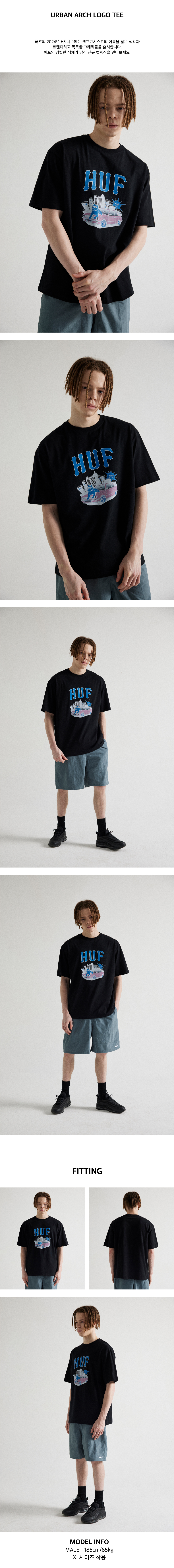 人気 ★HUF★ URBAN ARCH LOGO TEE MUSINSA公式 | HUF URBAN ARCH LOGO TEE [BLACK]