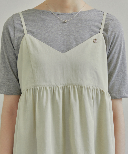 Топ без рукавов с оборками / Khaki Beige