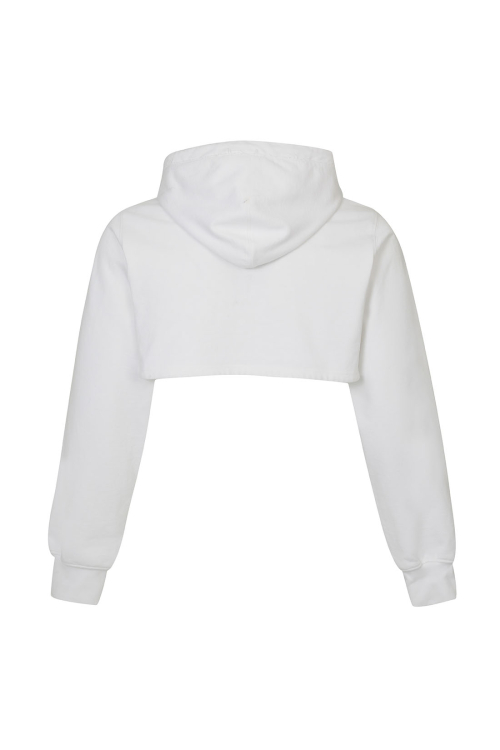 Укороченная трикотажная толстовка CROP JERSEY ZIP-UP - White