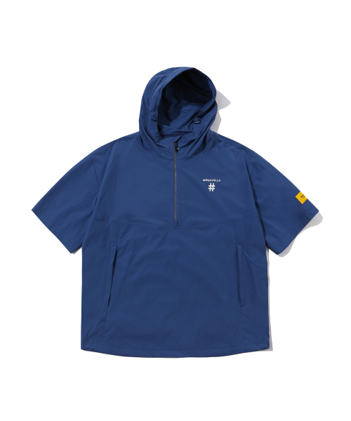 Оверсайз анорак-худи с коротким рукавом (Dark Blue)