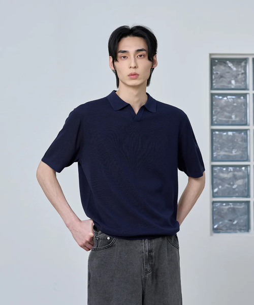 PLAIN KARA HALF KNIT [тёмно-синий]