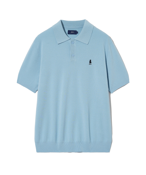 Легкий трикотажный поло Comfort Cool в цвете Light Blue