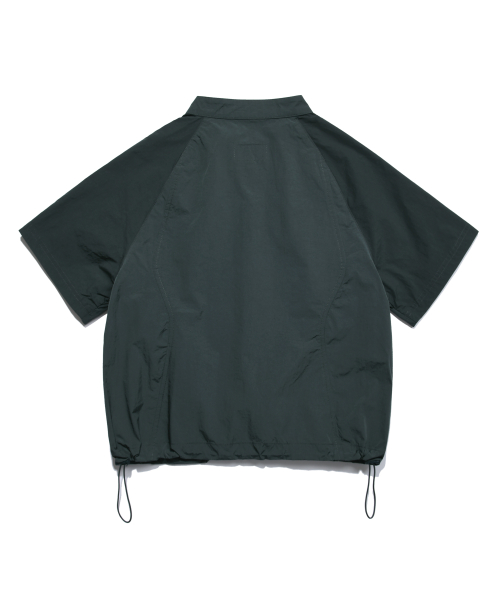 [Womens] Кроп-зипка с завязками и коротким рукавом, Navy