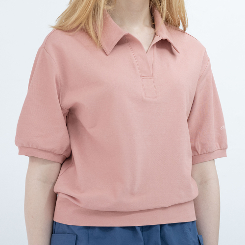 Футболка поло оверсайз с открытым воротником DTF4S-3064 3colors