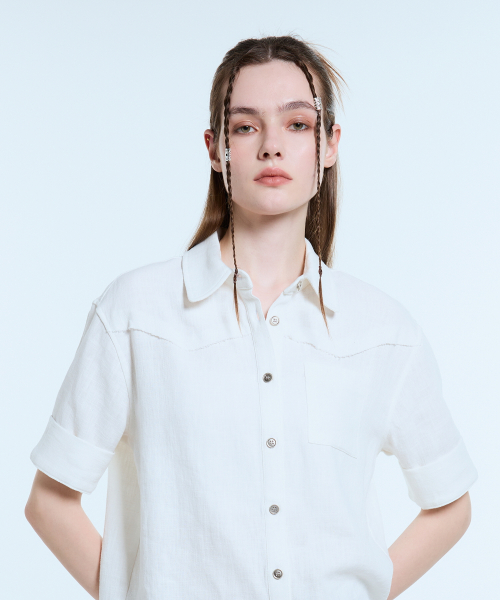 L11 LINEN HALF SHIRT(белый)