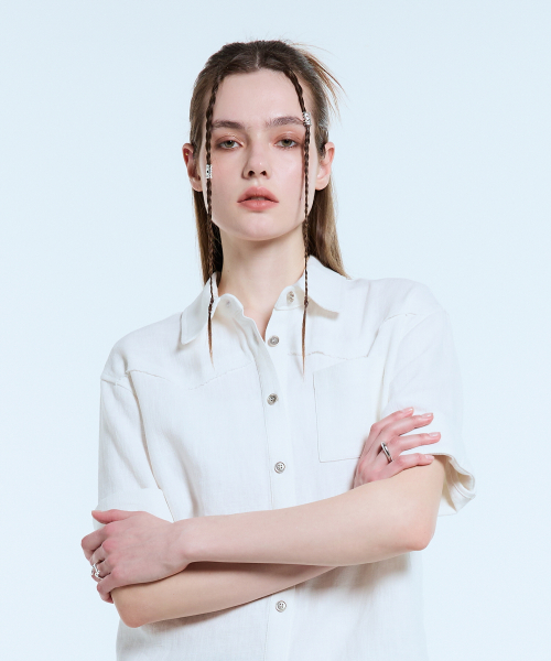 L11 LINEN HALF SHIRT(белый)
