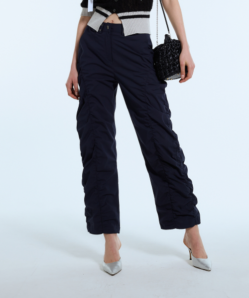 L11 SHIRRING NYLON PANTS(тёмно-синий)