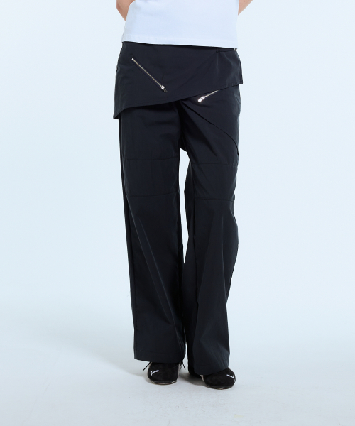L11 WRAP SKIRT PANTS(тёмно-синий)