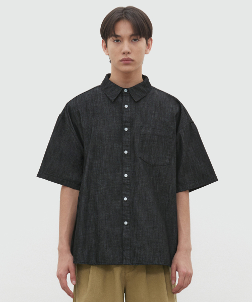 Over Denim Short Shirts DCSH004Black
