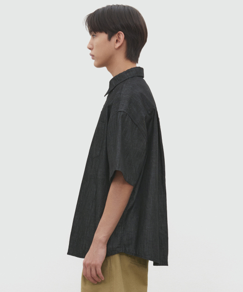 Over Denim Short Shirts DCSH004Black
