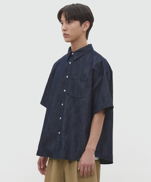 Over Denim Short Shirts DCSH004Indigo