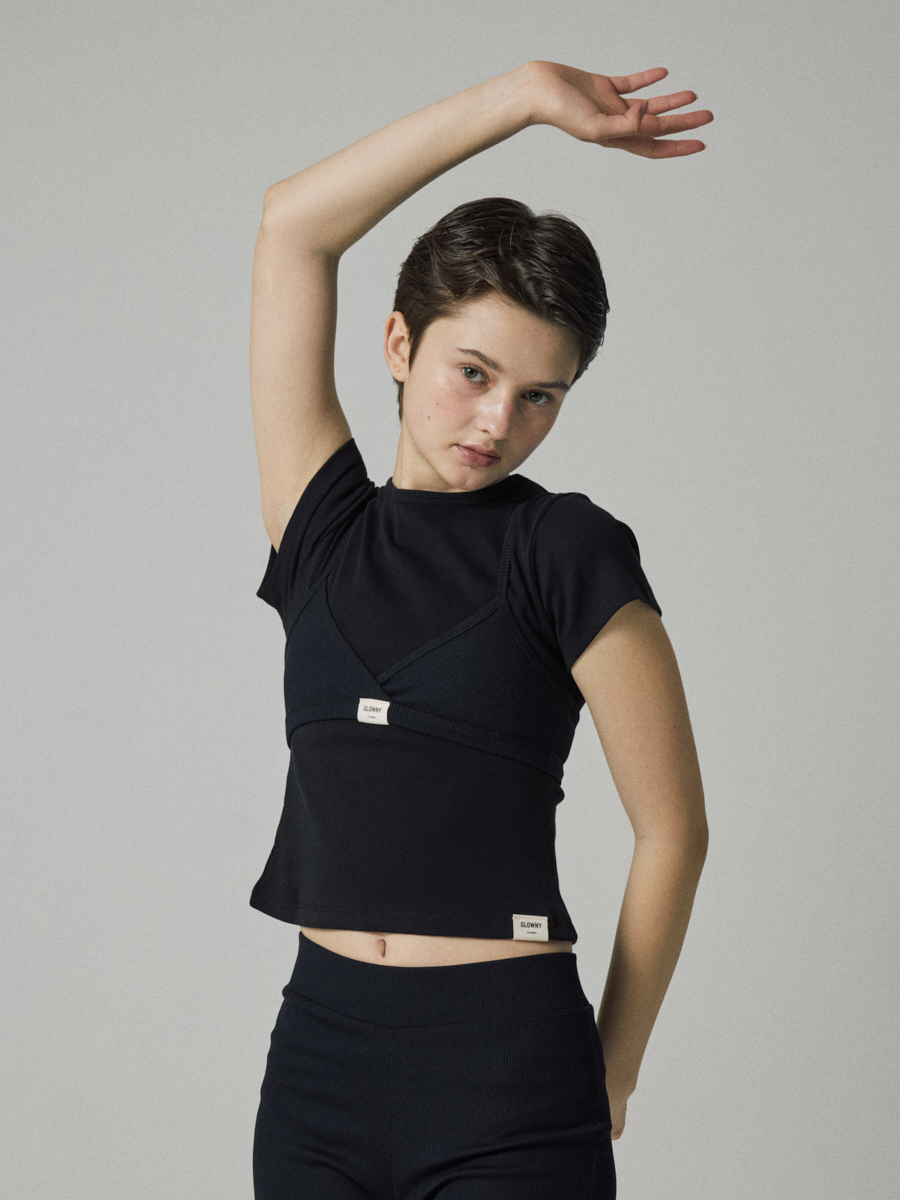 MUSINSA | GLOWNY G BABY TEE (BLACK)