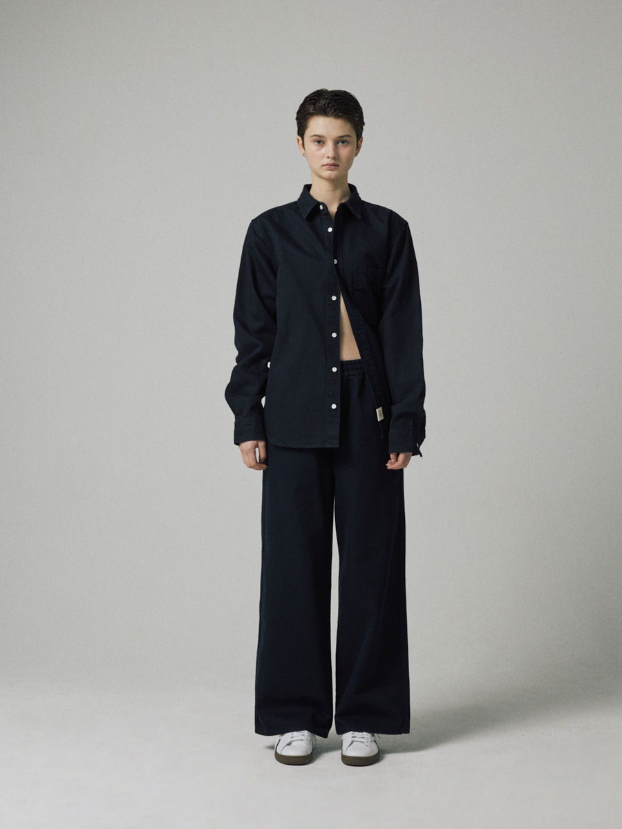 G CLASSIC COTTON TWILL PANTS (IVORY) - GLOWNY