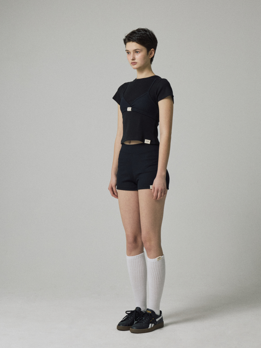 未使用　GLOWNY G CLASSIC RIB SHORTS M size MUSINSA | GLOWNY G CLASSIC RIB SHORTS (BLACK)