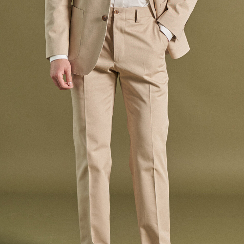 Брюки ALCPT004 straight из хлопка l.beige