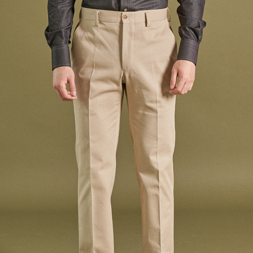 Брюки ALCPT004 straight из хлопка l.beige