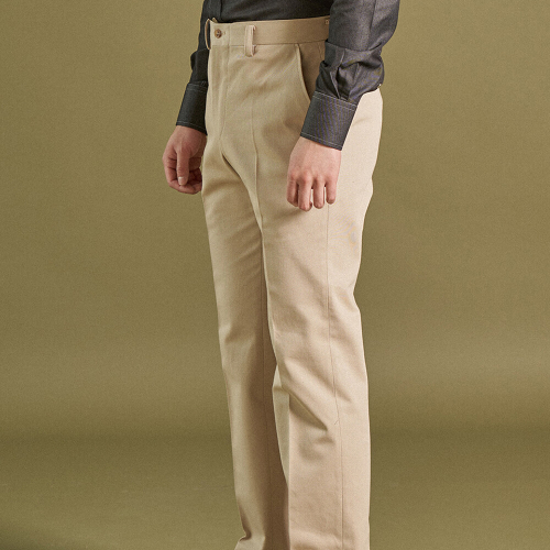 Брюки ALCPT004 straight из хлопка l.beige