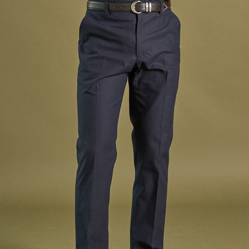 Прямые хлопковые брюки ALCPT004_navy