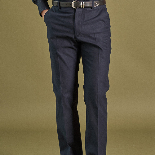 Прямые хлопковые брюки ALCPT004_navy