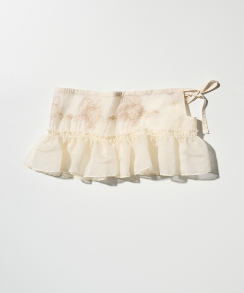 MUSINSA | SCULPTOR Peekaboo Micro Sheer Skirt Raw Ivory 