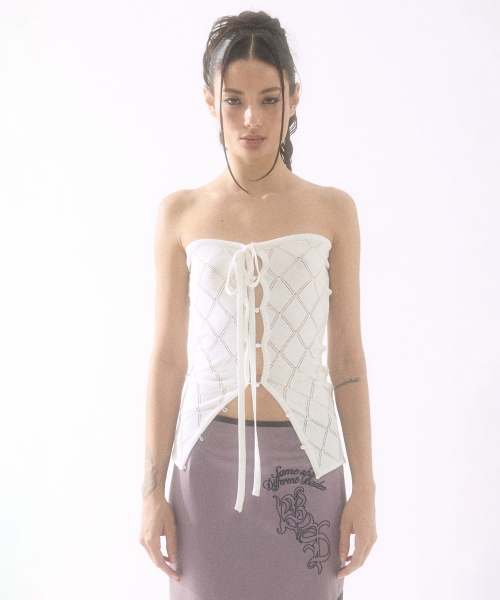 Diamond Halter Sleeveless кремовый