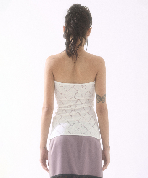 Diamond Halter Sleeveless кремовый