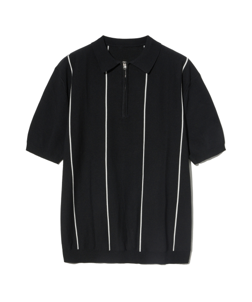 Вязаное поло на молнии в полоску 86-IROJ020, 5 colors
