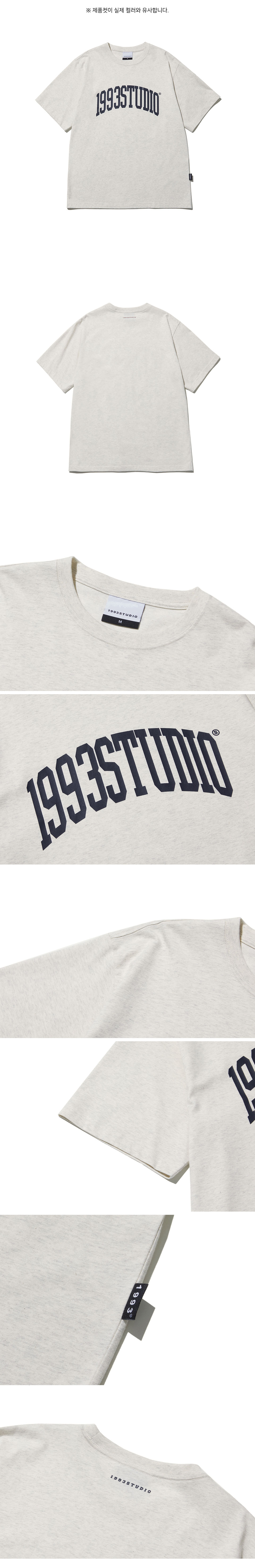 Tシャツ・カットソー 1993studio Authentic Arch Logo T-Shirt_Oat Beige MUSINSA | 1993STUDIO Studio Arch Logo T-Shirt_Oat Beige