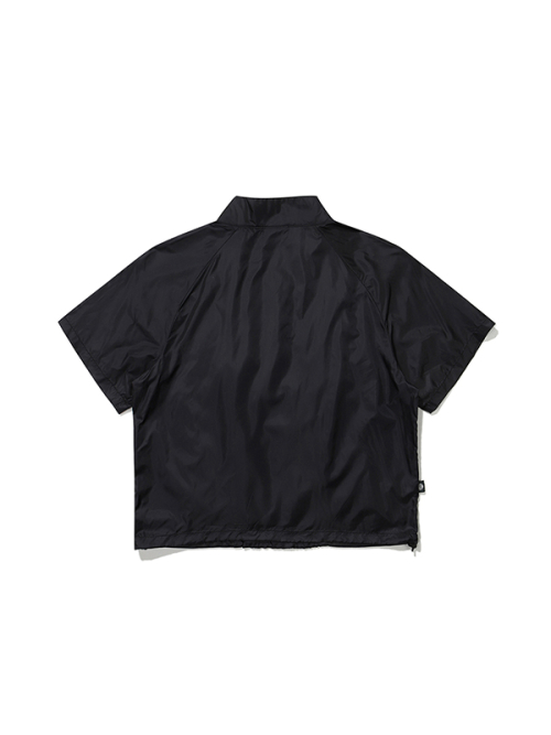 W mesh curved короткий рукав anorak_Black