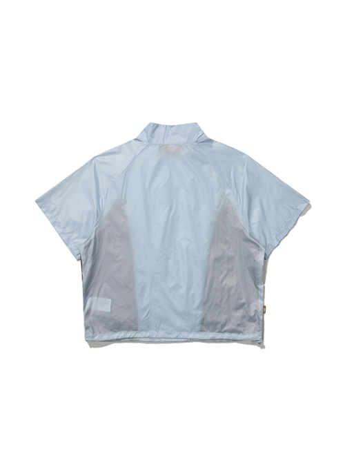 W mesh curved короткий рукав anorak_Sky