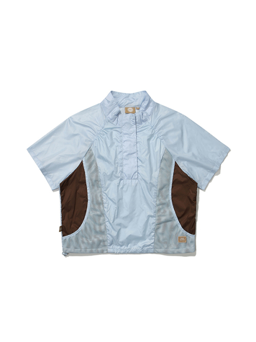 W mesh curved короткий рукав anorak_Sky