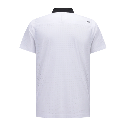 мужской BACK FABRIC BLOCK короткий T-SHIRT_WH
