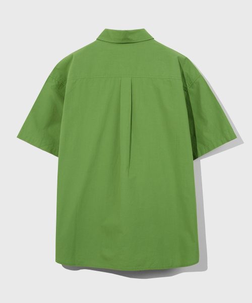 хлопок выстиранный половина shirt_green