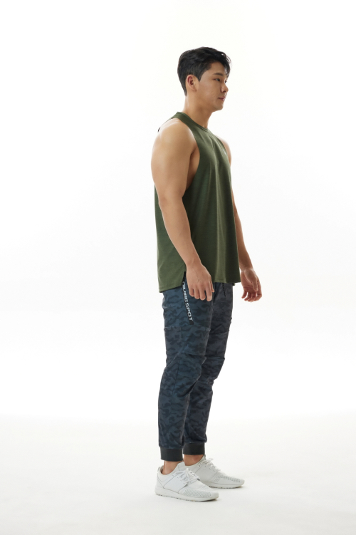 Бесшовная майка muscle fit SLV Khaki